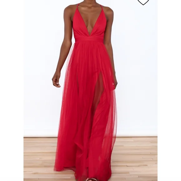 chinese dress ladies Rose Gold Tulle Maxi Dress with Sequin Top